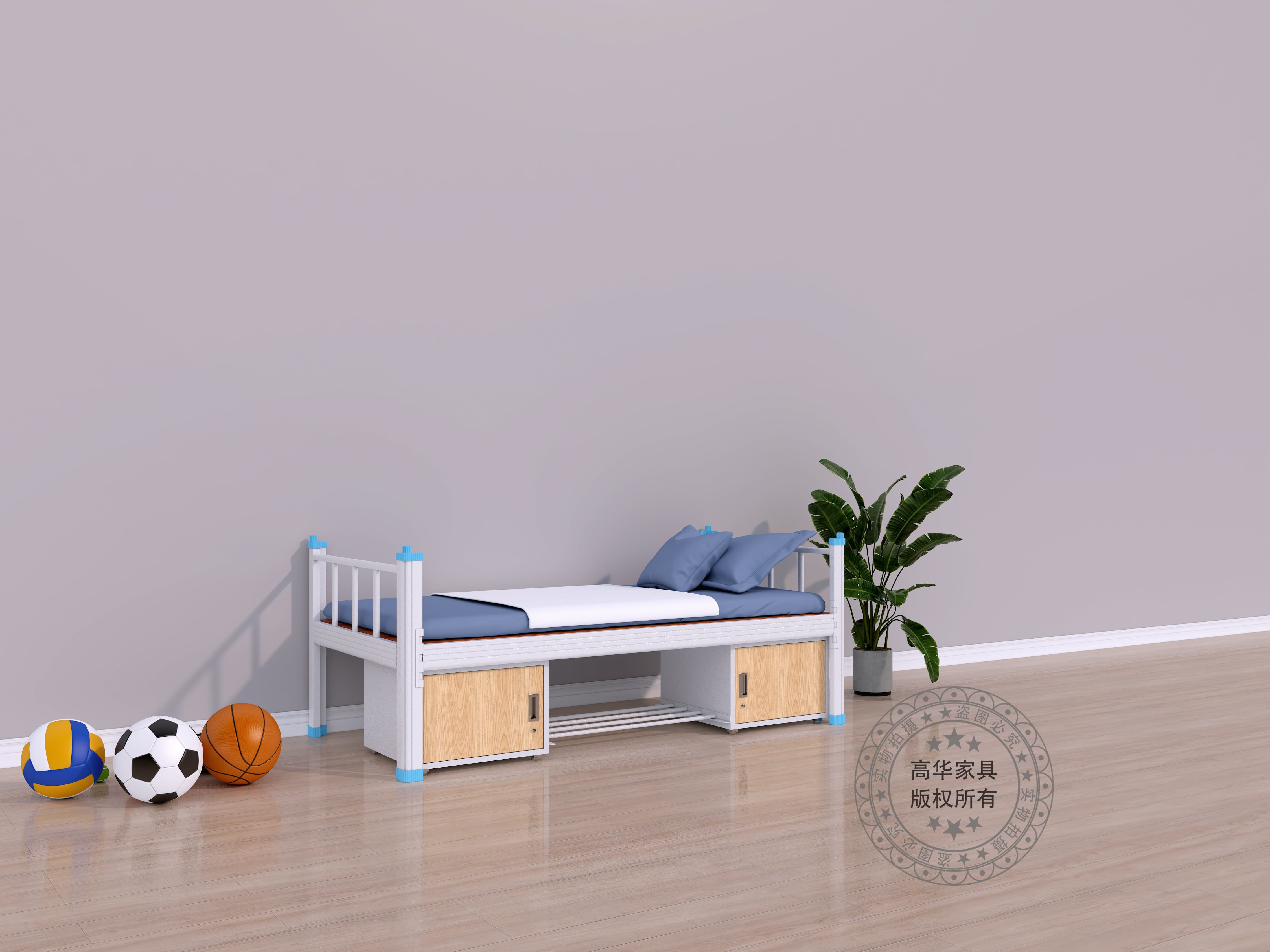 單層鐵架床-GH-D103